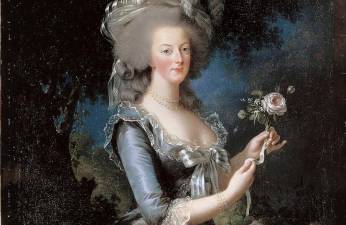 María Antonieta en el Petit Trianon, por Élisabeth Vigée-Lebrun, 1783.