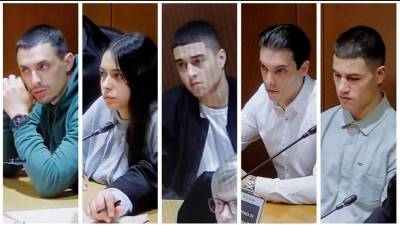 Imagen de los procesados por el asesinato de Samuel Luiz. Foto: EFE