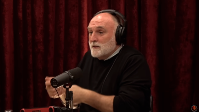 El Chef José Andrés, muy famoso en Estados Unidos, durante su intervención en el podcast de Joe Rogan. FOTO: YOUTUBE