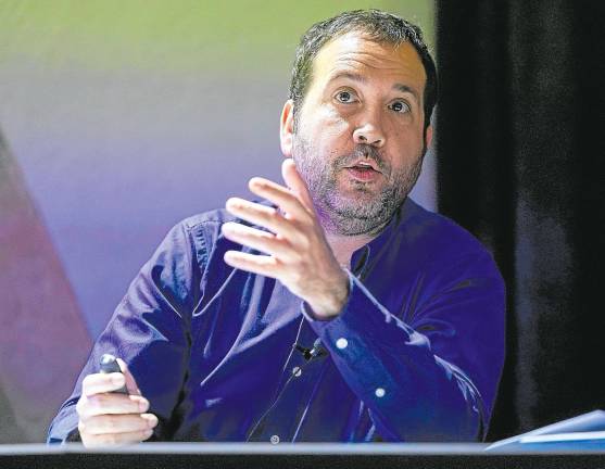 Eduard Juncosa, durante su conferencia en Tarraco Viva. Foto: Marc Bosch