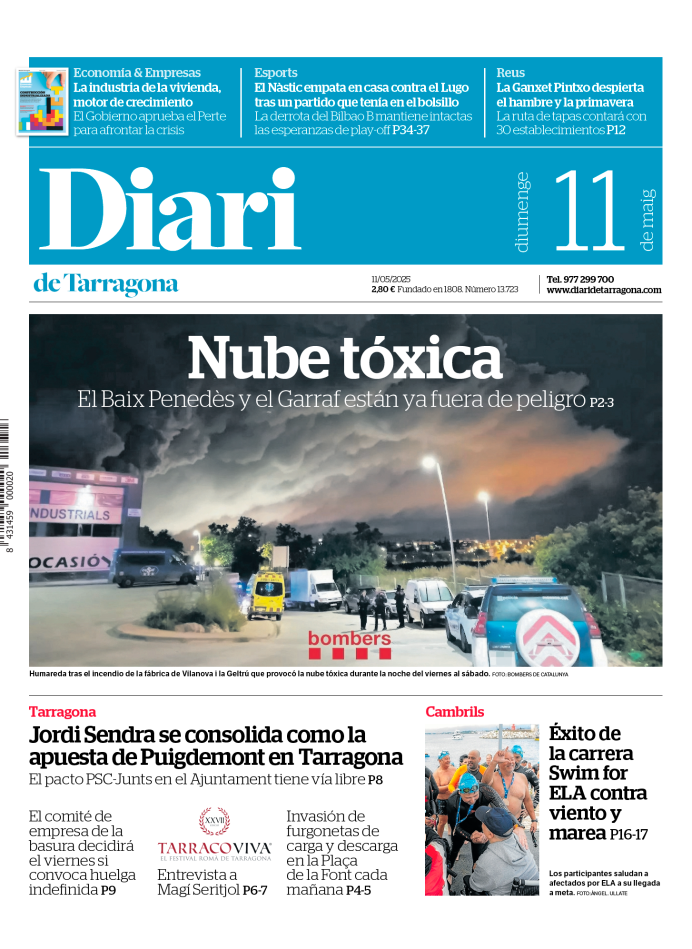 Portada del Diari del domingo 11 de mayo de 2025