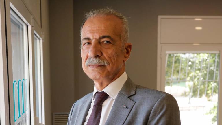 El embajador palestino en España, Husni Abdel Wahed, en La Casa del Jardí de Tarragona. foto: PERE FERRÉ