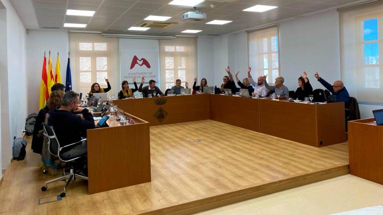 Momento de la votación en la sesión plenaria de Mont-roig dle Camp. Foto: Aj. Mont-roig